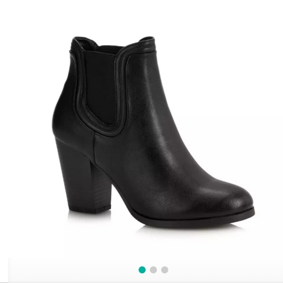 🆕️ Call It Spring Black Block Heel Chelsea Boot - Picture 2 of 7